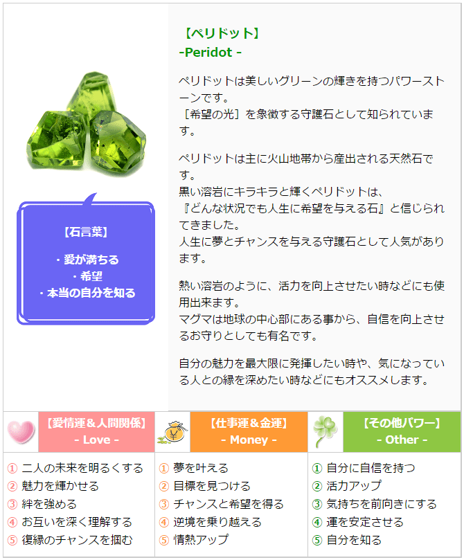 開運色の守護石